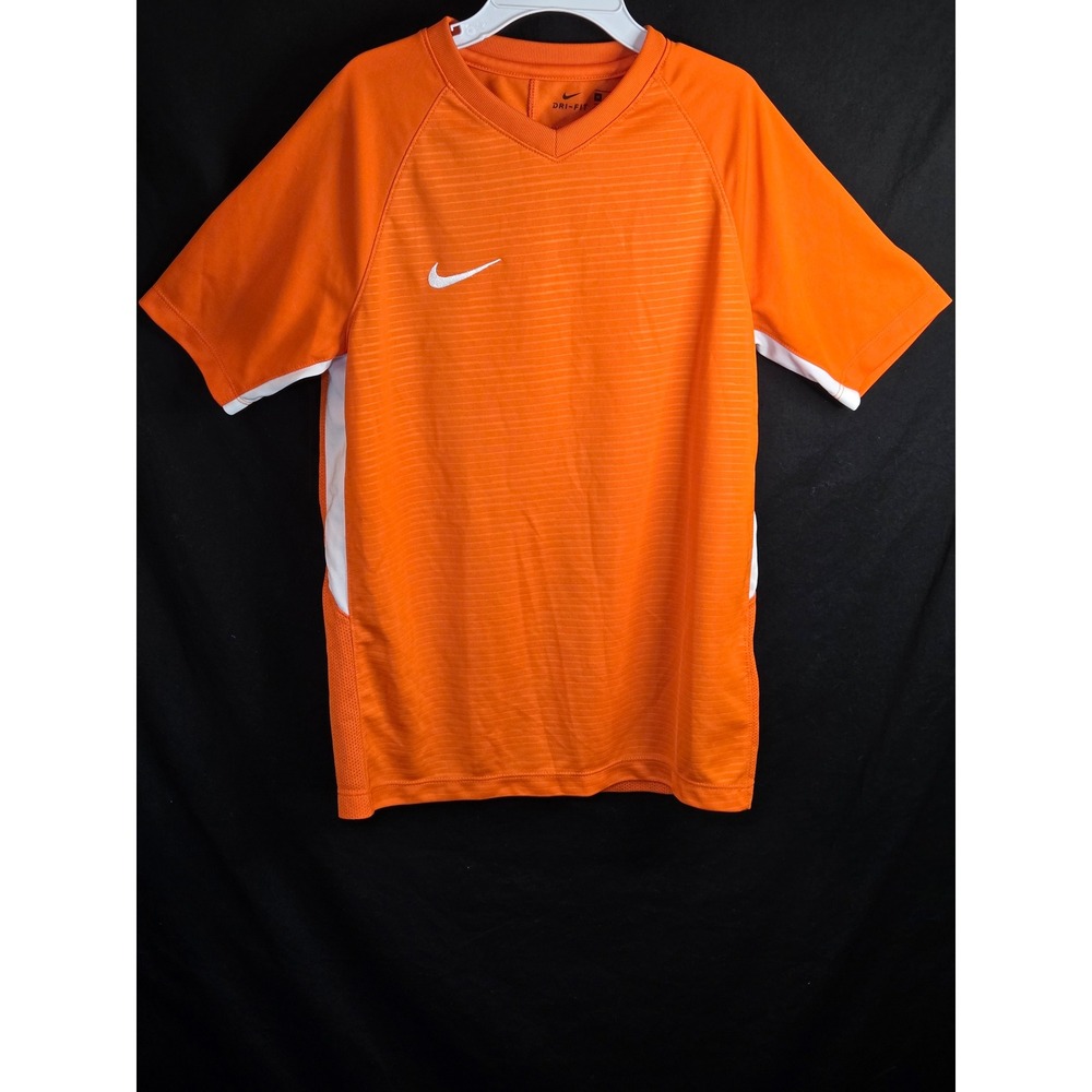 Nike Dri-FIT Soccer Jersey Lot of 2 Kids Medium Orange Red Short Sleeve Athletic